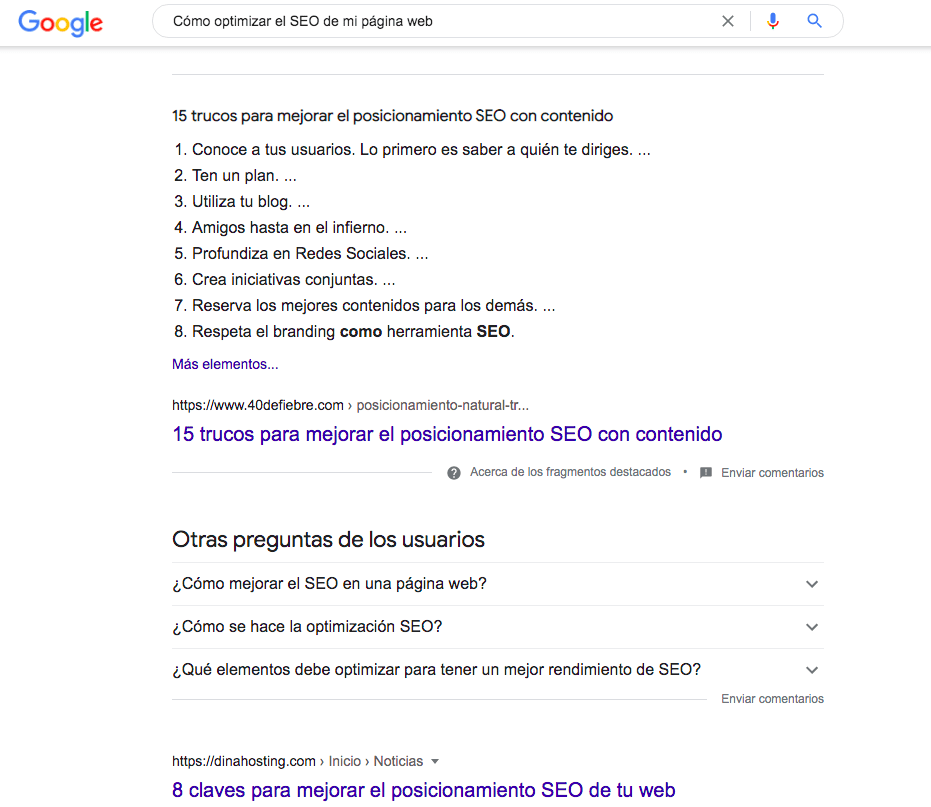 palabras clave intención informativa