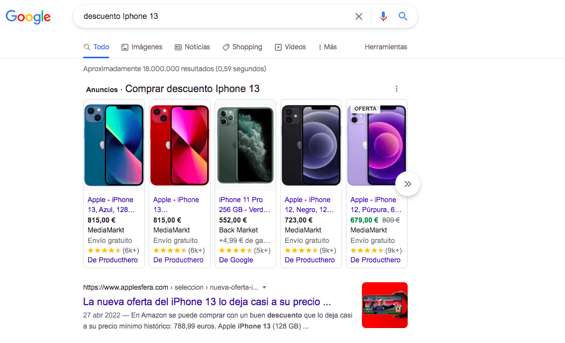palabras clave intención transaccionales