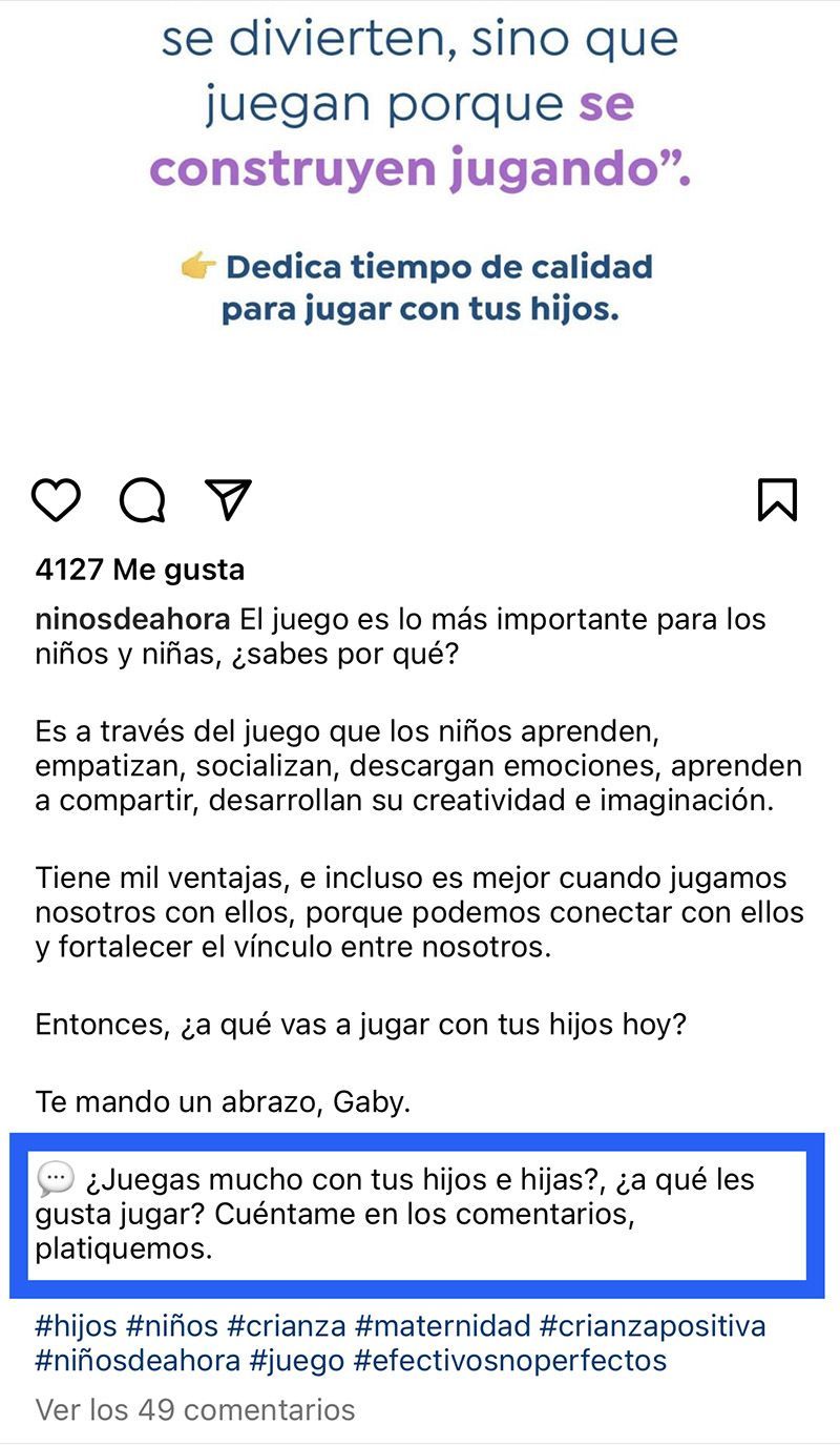 copywriting para instagram ninosdeahora