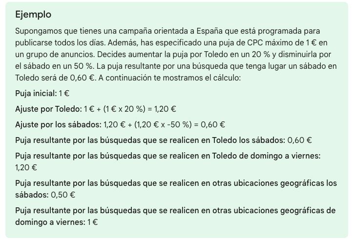 ayuda google ads ejemplo calculo ajustes de puja ejemplo calculo ajustes de puja google ads