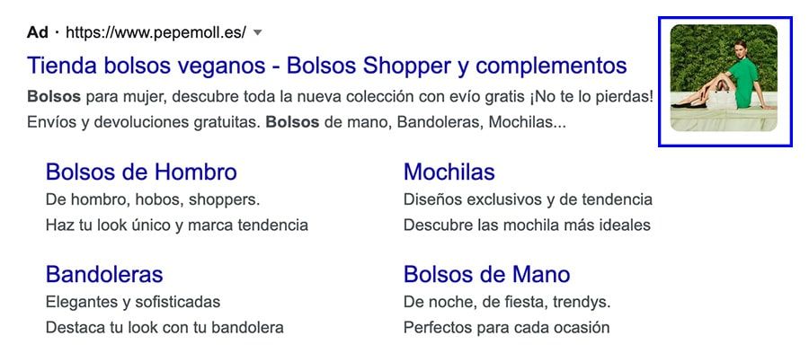 ejemplo anuncio con extension imagen