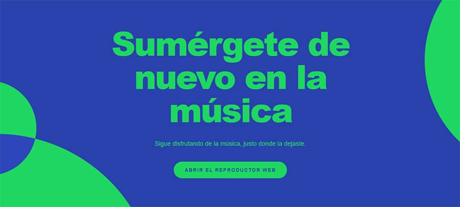 spotify ejemplo copy cta spotify ejemplo call to action