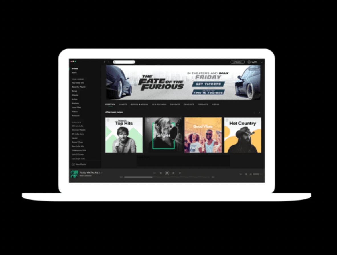 ejemplo anuncio homepage takover spotify ads