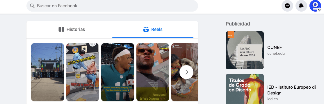 tendencias faceobok reels