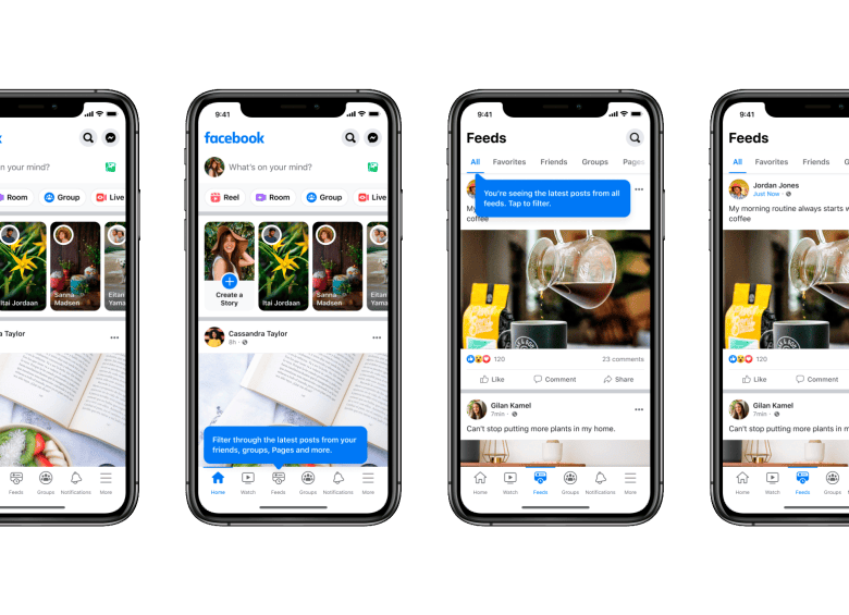 facebook tendencias feed dividido