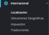 opciones internacionalizacion prestashop