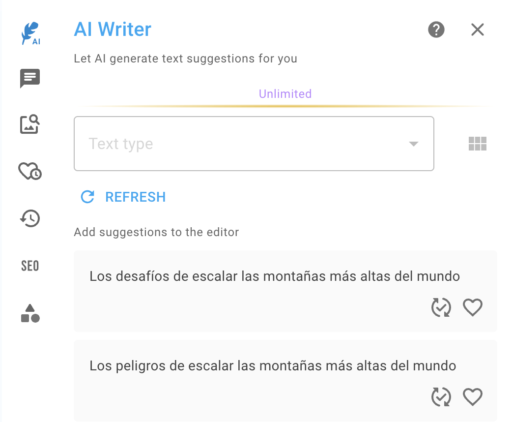 sugerencias de título para posts en Neuroflash