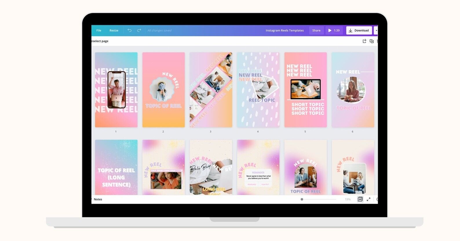 reels estetica única estetica reels ejemplo paleta color