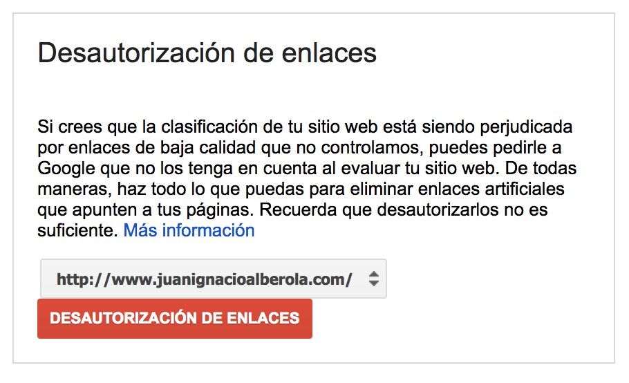 Herramienta de Desautorización de Enlaces de Google Herramienta de Desautorización de Enlaces de Google