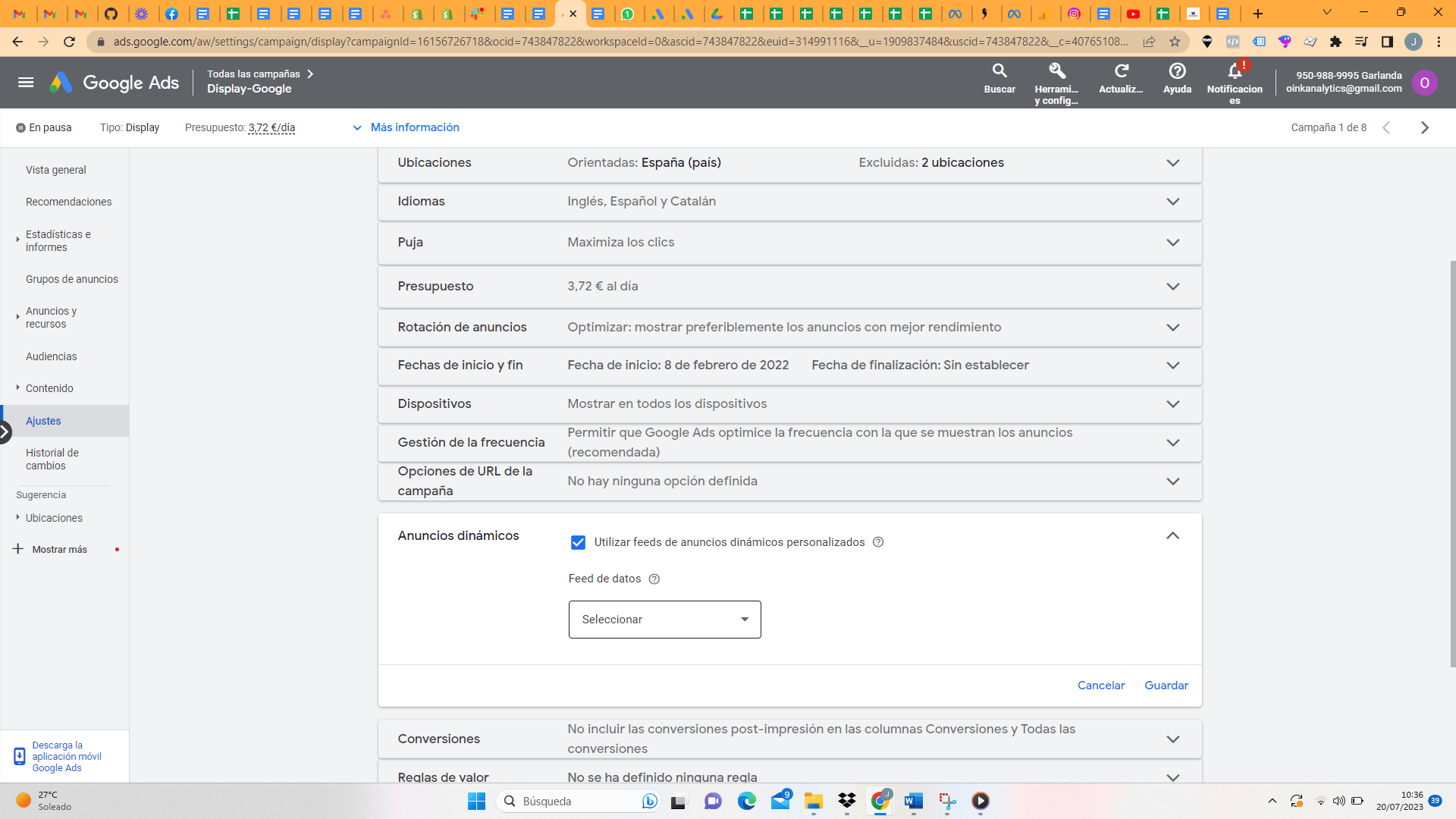 feed de datos g ads feed de datos g ads