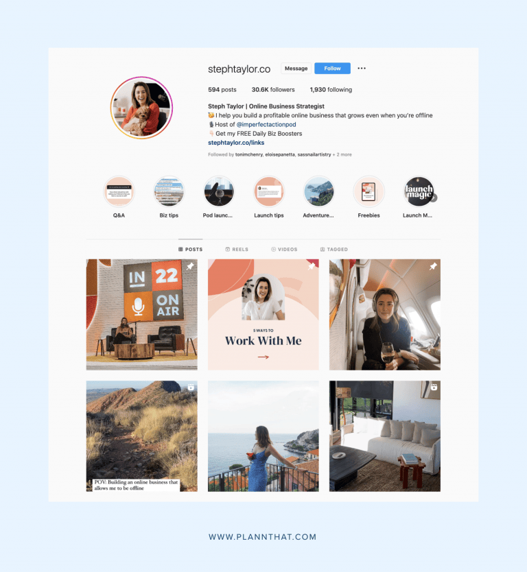 ejemplo posts fijados instagram presentacion