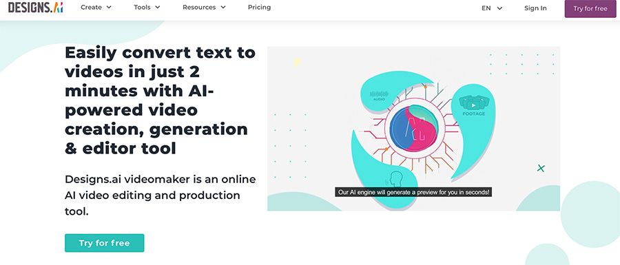 designs ai generador videos ia