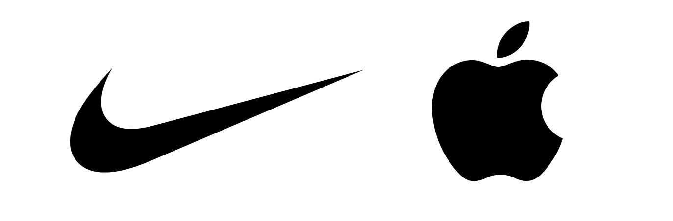 ejemplos de isotipo nike apple