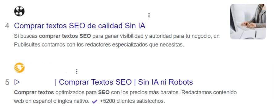 Resultados de búsqueda para keyword comprar textos SEO