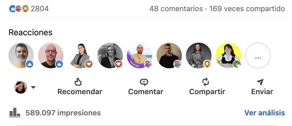 Ejemplo de post viral en Linkedin