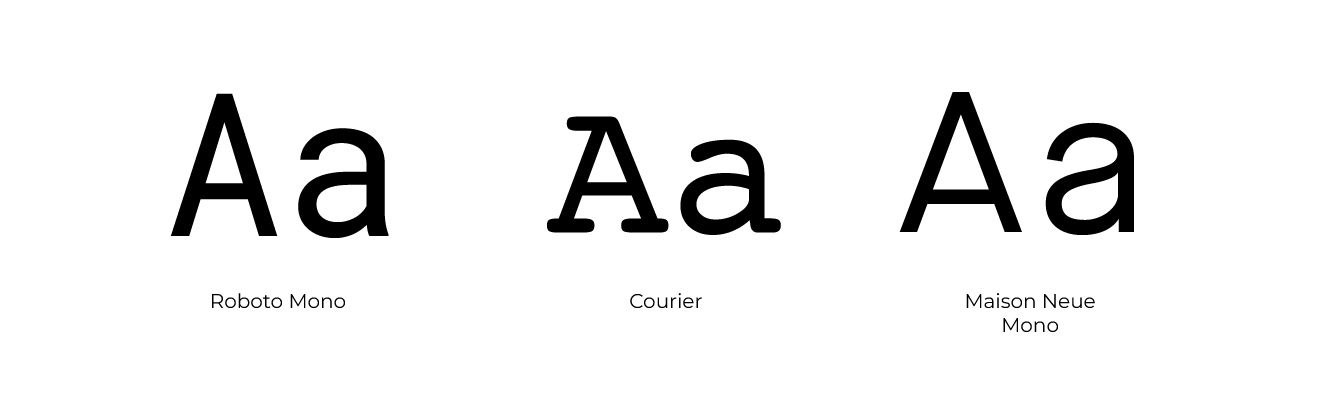Tipografias monoespaciadas ejemplos