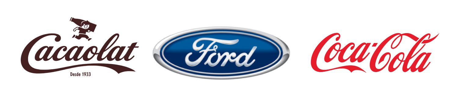 ejemplo marcas con tipografía Script