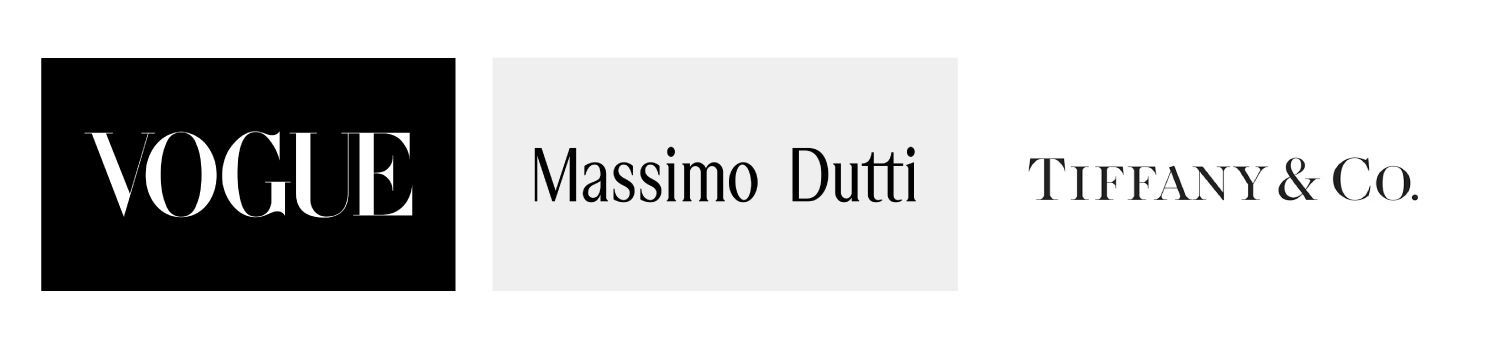 ejemplo marcas con tipografía serif