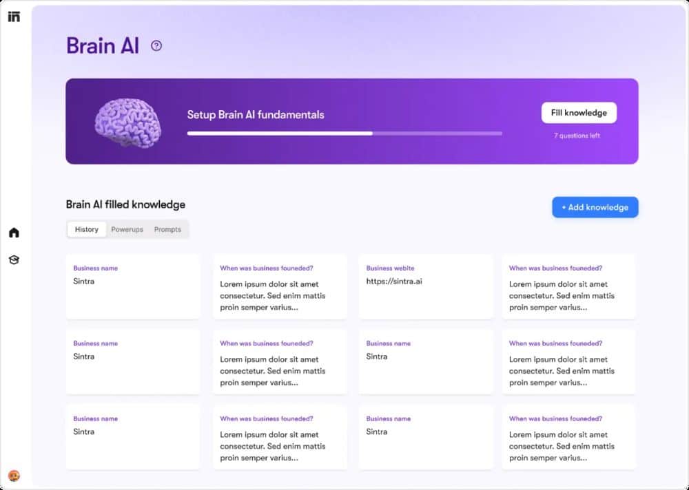 brain ai content editor sintra ai