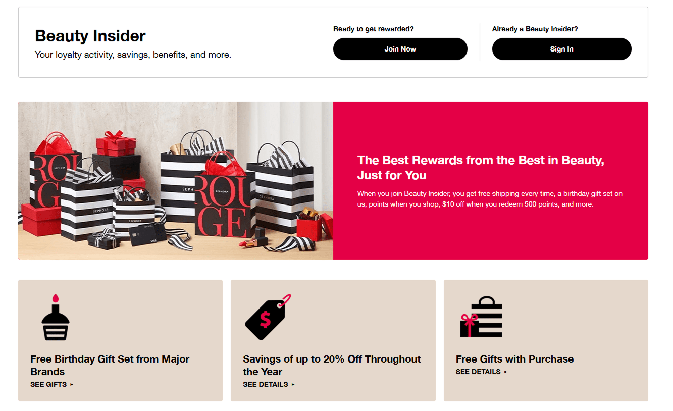 ejemplo sephora beauty insider